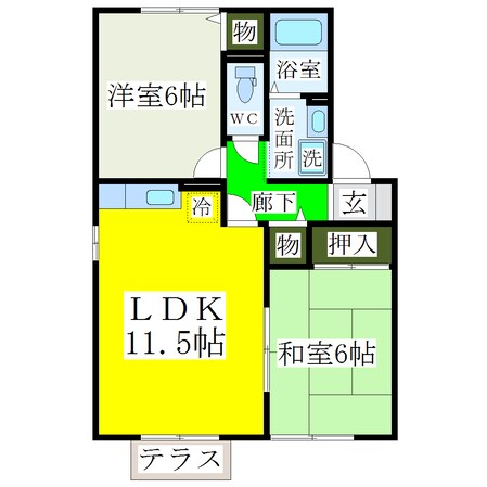 徳益駅 徒歩30分 1階の物件間取画像